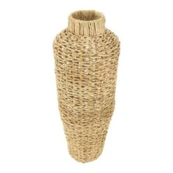 Hello Honey® 30" Handwoven Water Hyacinth & Rattan Floor Vase -Flowers Michael Store D320548S 6