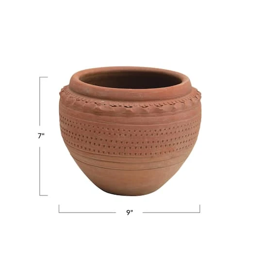 Hello Honey® 7'' Textured Terra-Cotta Pot 10 Hello Honey® 7'' Textured Terra-Cotta Pot - Image 8