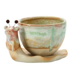 Hello Honey® Stoneware Snail Planter Set