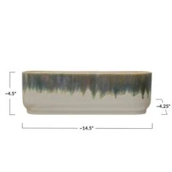 Hello Honey® 14.5" Blue & White Stoneware 3 Section Window Planter -Flowers Michael Store D321413S 6