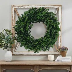 Hello Honey® 13" Green Boxwood Wreath -Flowers Michael Store D322087S 2