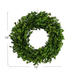 Hello Honey® 13" Green Boxwood Wreath -Flowers Michael Store D322087S 4