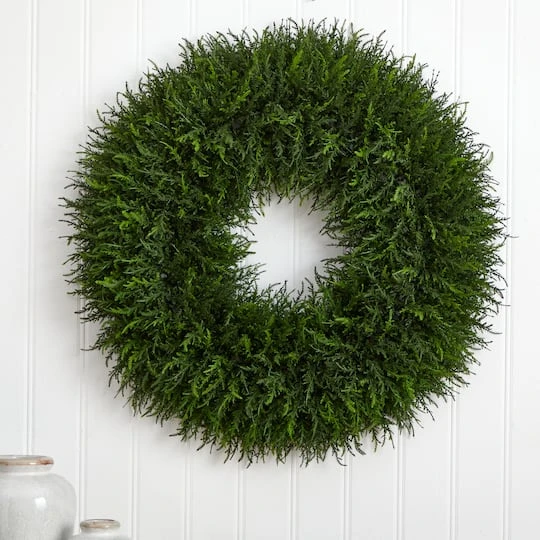 32" Giant Cedar Artificial Wreath 6 32" Giant Cedar Artificial Wreath - Image 4
