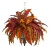 2ft. Autumn Boston Fern In Hanging Metal Bowl -Flowers Michael Store D323608S 1