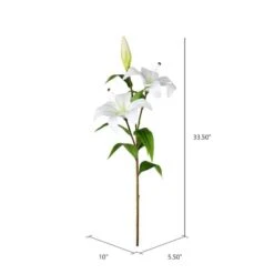 White Lily Spray -Flowers Michael Store D333802S 2