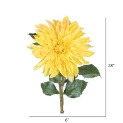 Yellow Dahlia Stem -Flowers Michael Store D333850S 2