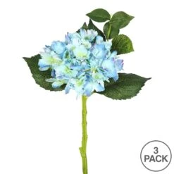 Blue Hydrangea Stem, 3ct. -Flowers Michael Store D333875S 3