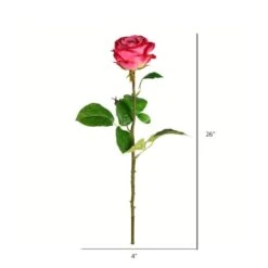 Deep Pink Rose Stem, 6ct. -Flowers Michael Store D333917S 2
