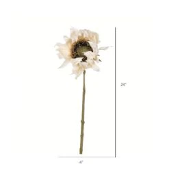 Ivory Sunflower Stem, 4ct. -Flowers Michael Store D333919S 2