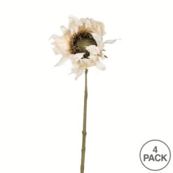 Ivory Sunflower Stem, 4ct. -Flowers Michael Store D333919S 3