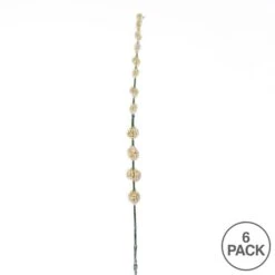 6 Pack: Cream Pom Pom Stem -Flowers Michael Store D333955S 3
