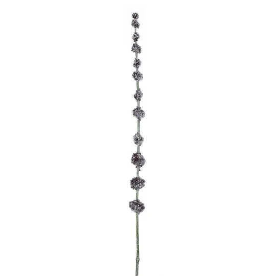 Gray Lavender Pom Pom Stem, 6ct. 3 Gray Lavender Pom Pom Stem, 6ct.
