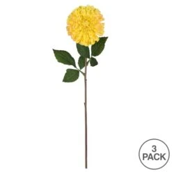 Yellow Zinnia Artificial Stem, 3ct. -Flowers Michael Store D333967S 4