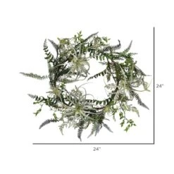 24" Green Fern Wreath -Flowers Michael Store D347811S 2