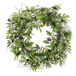 24" Green Olive Leaf Wreath