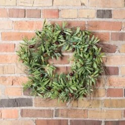 24" Green Olive Leaf Wreath -Flowers Michael Store D347812S 13