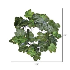 24" Green Fig Leaf Wreath -Flowers Michael Store D347813S 2