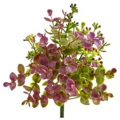 Purple & Green Eucalyptus & Sedum Plant, 12ct.