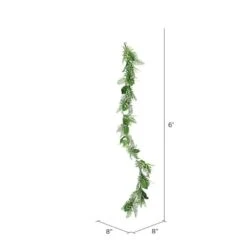 6ft. White Flowers Greenery Garland -Flowers Michael Store D352881S 2