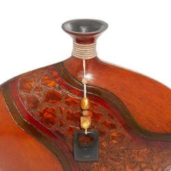 15" Brown Polystone Eclectic Vase -Flowers Michael Store D362913S 6