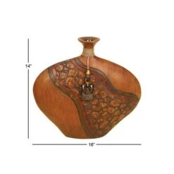 15" Brown Polystone Eclectic Vase -Flowers Michael Store D362913S 8