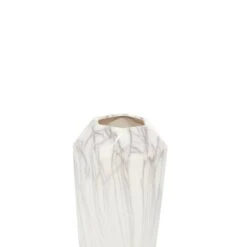 14" White Ceramic Contemporary Vase -Flowers Michael Store D362917S 3