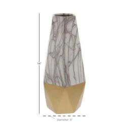 CosmoLiving By Cosmopolitan 14" Gold & Marble Stoneware Vase 11 CosmoLiving By Cosmopolitan 14" Gold & Marble Stoneware Vase -Flowers Michael Store D362931S 4