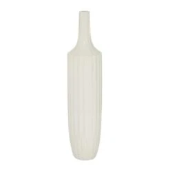 23" White Ceramic Modern Vase -Flowers Michael Store D362939S 2