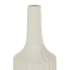 23" White Ceramic Modern Vase -Flowers Michael Store D362939S 4