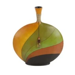 20" Multi Colored Polystone Eclectic Vase 14 20" Multi Colored Polystone Eclectic Vase -Flowers Michael Store D362941S 2