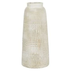 17" White Terracotta Coastal Vase 10 17" White Terracotta Coastal Vase -Flowers Michael Store D362957S 1 1