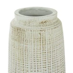 17" White Terracotta Coastal Vase 13 17" White Terracotta Coastal Vase -Flowers Michael Store D362957S 4