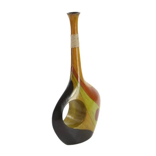 25" Multi Colored Polystone Eclectic Vase 8 25" Multi Colored Polystone Eclectic Vase - Image 6