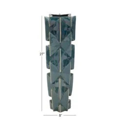 27" Blue Stoneware Modern Vase -Flowers Michael Store D362966S 4