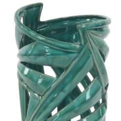 CosmoLiving By Cosmopolitan Green Ceramic Vase -Flowers Michael Store D362984S 4