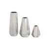 CosmoLiving By Cosmopolitan Silver Stoneware Glam Vase Set 2 CosmoLiving By Cosmopolitan Silver Stoneware Glam Vase Set -Flowers Michael Store D362986S 1