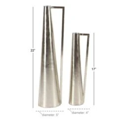 Silver Metal Glam Vase Set -Flowers Michael Store D362995S 6