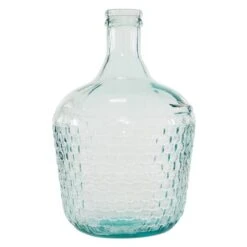 17" Blue Glass Farmhouse Vase -Flowers Michael Store D362996S 8