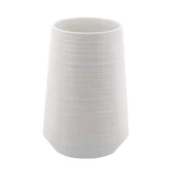 CosmoLiving By Cosmopolitan 7" White Porcelain Contemporary Vase