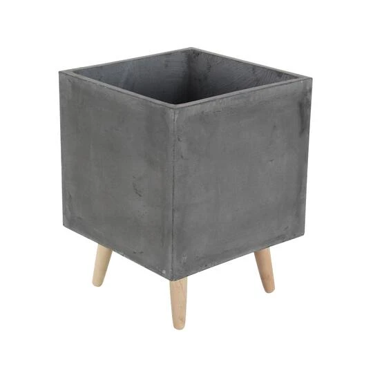 Dark Gray Contemporary Planter Set 6 Dark Gray Contemporary Planter Set - Image 4
