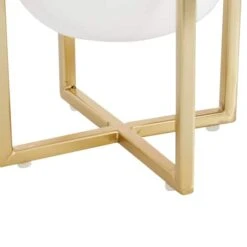 CosmoLiving By Cosmopolitan White Metal Contemporary Planter Set -Flowers Michael Store D365635S 4