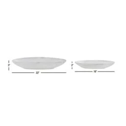 CosmoLiving By Cosmopolitan White Porcelain Country Planter Set -Flowers Michael Store D365652S 6
