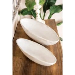CosmoLiving By Cosmopolitan White Porcelain Country Planter Set -Flowers Michael Store D365652S 7