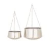 Silver Metal Glam Planter Set, 5" & 7" -Flowers Michael Store D365656S 1
