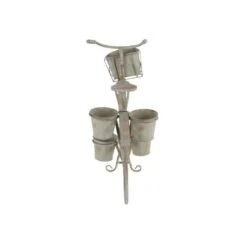 Silver Metal Vintage Plantstand, 36" X 26" -Flowers Michael Store D365659S 4