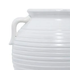 10" White Stoneware Vintage Planter -Flowers Michael Store D365661S 5