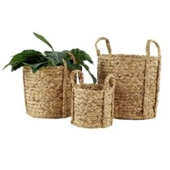 Natural Seagrass Basket Planter Set -Flowers Michael Store D365687S 3