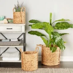 Natural Seagrass Basket Planter Set -Flowers Michael Store D365687S 7