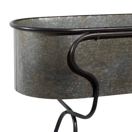 38" Gray Metal Farmhouse Planter 9 38" Gray Metal Farmhouse Planter - Image 7