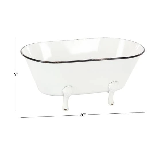 20" White Metal Farmhouse Planter 11 20" White Metal Farmhouse Planter - Image 9